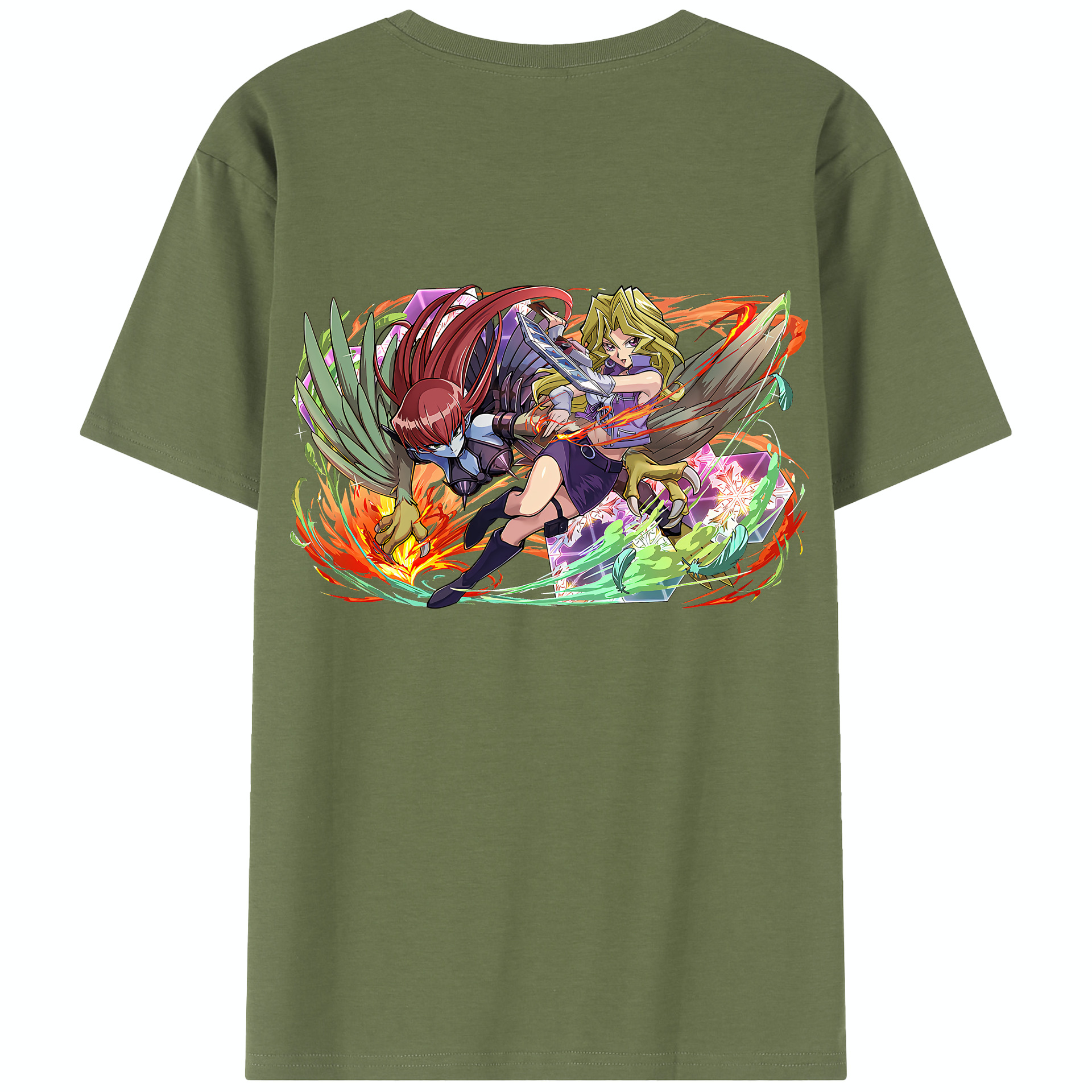 （画像用） 遊☆戯☆王 Yu-Gi-Oh! 綿100％半袖Tシャツ（背面プリント）